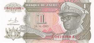 Zaire p47 1 Likuta 1993 front